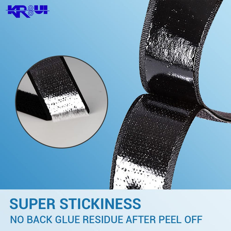 [Australia - AusPower] - KRUI 26 Feet x 1 Inch Hook and Loop Tape Roll, Heavy Duty Industrial Fastener, Hook and Loop Strips with Adhesive, Sticky Back Fastener for Indoor Outdoor Use White 26FT x 1IN 