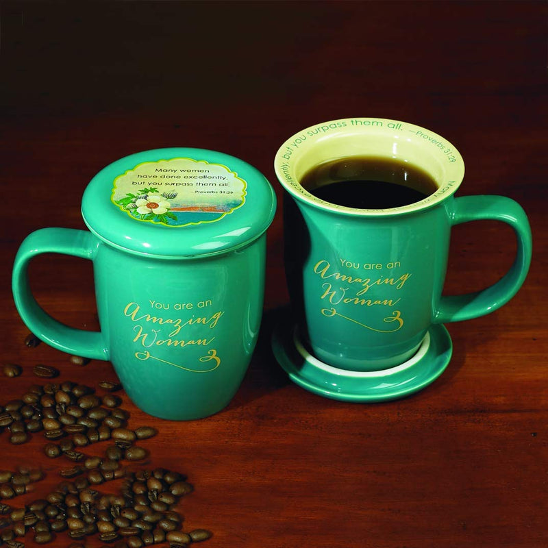 [Australia - AusPower] - Abbey Gift (Abbey & CA Gift Amazing Woman Mug and Coaster Set, 1 Count (Pack of 1), Multicolor 