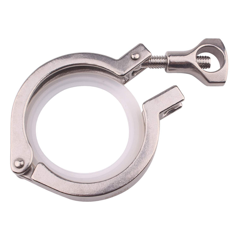 [Australia - AusPower] - DERNORD Tri-clamp Stainless Steel 304 Single Pin Heavy Duty Tri Clamp with Wing Nut for Ferrule TC with 1 pc Silicone Gasket (2" Tri-clamp+Silicone Gasket) (2 Inch Tri clamp Size: 1 Pack) 2 Inch Tri clamp Size: 1 Pack 