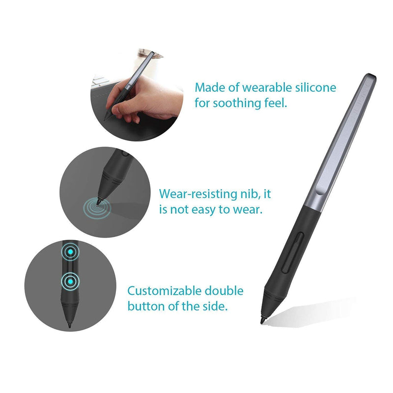 [Australia - AusPower] - Huion Inspiroy H1060P Graphics Drawing Tablet with 2 PCS Digital Pen PW100, OTG Adapter Included 
