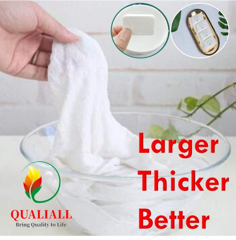 [Australia - AusPower] - Compressed Towels, Travel Towel, Camping Towel, Camping Wipes, Camping Towels, Hiking Towel, Disposable Towels for Demanding Clients Thicker Larger Softer face Hand Towels, 100% Cotton, 20pcs 