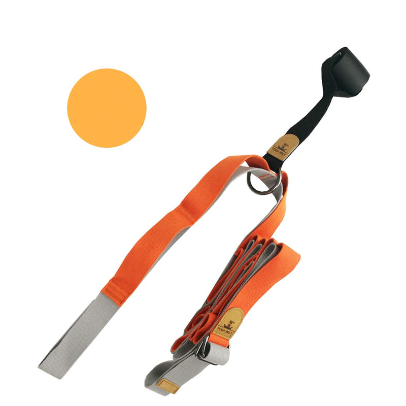 [Australia - AusPower] - tchrules Door Leg Stretcher, Door Flexibility & Stretching Leg Strap - Great for Ballet Cheer Dance Gymnastics or Any Sport Leg Stretcher Door Flexibility Trainer Premium Stretching Equipment Orange 