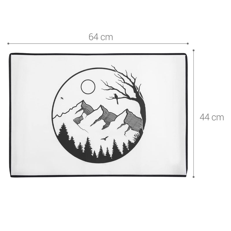 [Australia - AusPower] - kwmobile Computer Monitor Cover Compatible with 24-26" Monitor - Relax in Mountains Black/White Relax in mountains 01-02 