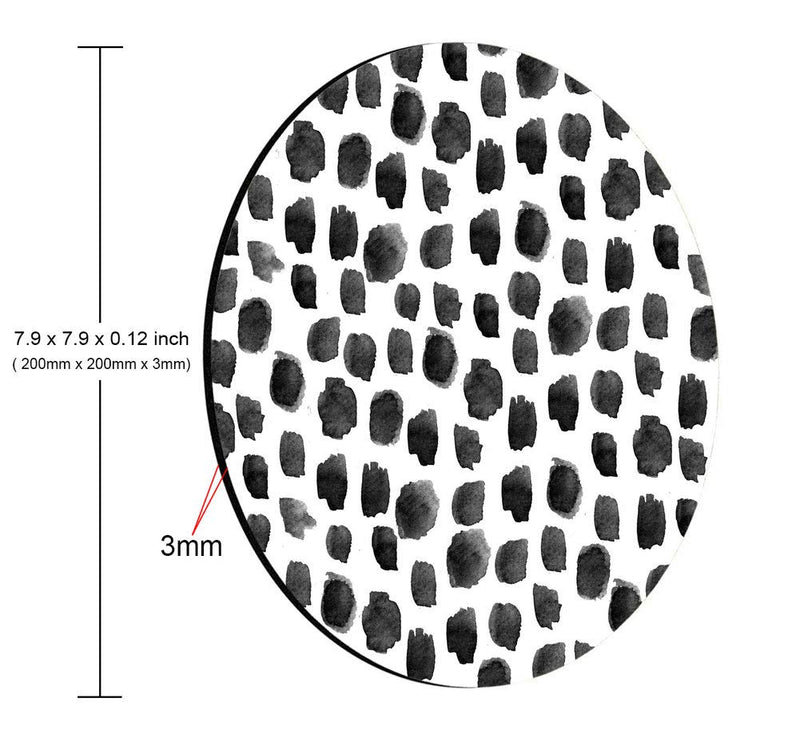[Australia - AusPower] - Smooffly Polka Dot Mouse Pad, Polka Dot Print, Dot Pattern, Gift for Her, Cute Round Mousepad, Cute Desk Accessories, Office Decor, Desk Decor, Mouse Pads 