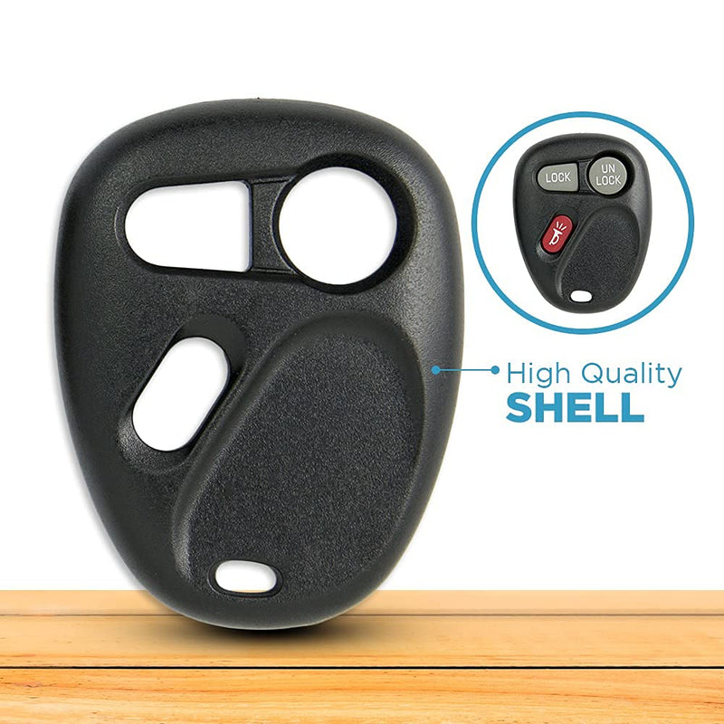 [Australia - AusPower] - Keyless2Go Replacement for New Shell Case and 3 Button Pad for Remote Key Fob FCC KOBLEAR1XT KOBUT1BT - Shell ONLY (2 Pack) 