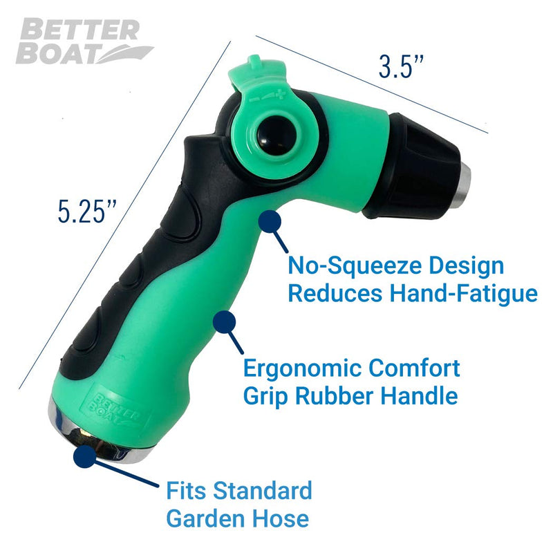 [Australia - AusPower] - Boat Water Hose Nozzle Sprayer & High Pressure Garden Hose Nozzle Heavy Duty Outdoor Wide & Thin Head Marine Grade Washdown Spray Gun End Best for Gardening Boats Car RV & Auto 