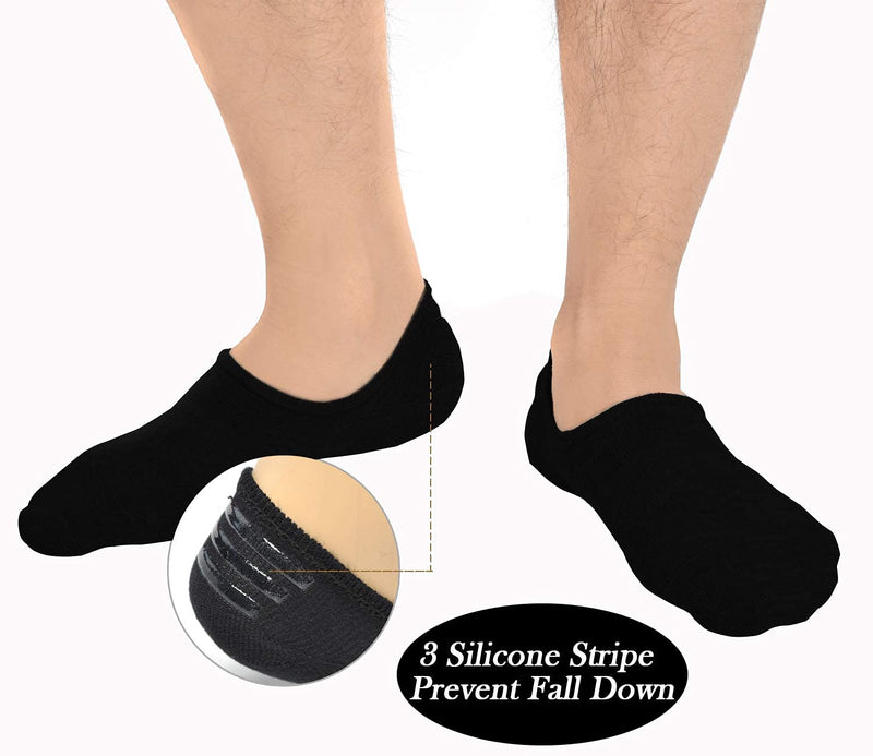 [Australia - AusPower] - Jormatt Mens Cotton Low Cut No Show Socks With Non-Slip Grips, 6 Pairs 8 Pairs 6 Pairs,assorted 2 6-10 