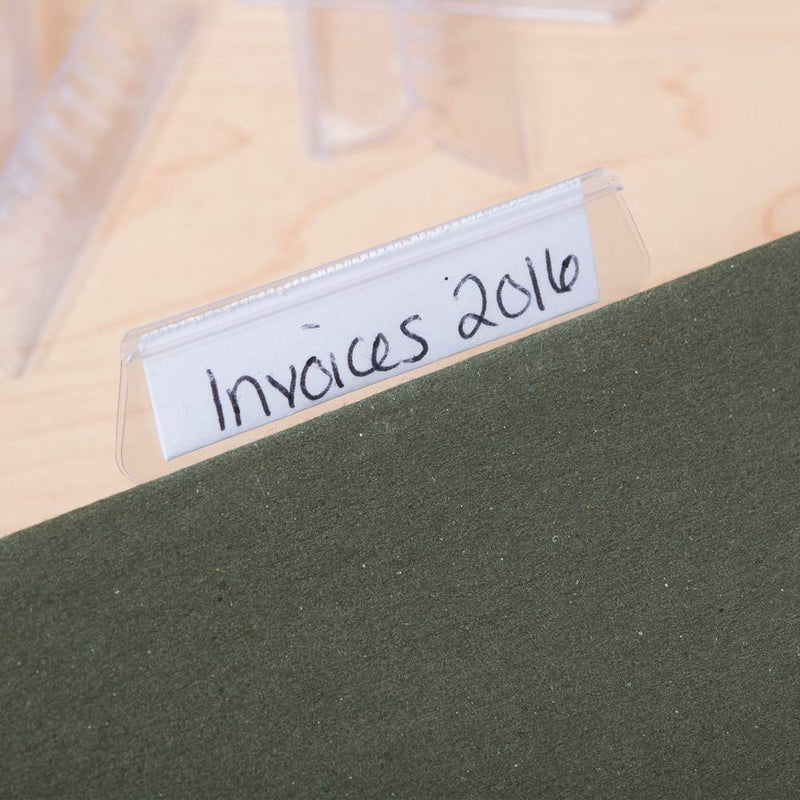 [Australia - AusPower] - 1InTheOffice Plastic Clear Tabs, and Inserts 2" x 5/8", 100/Pack (2") 2" 