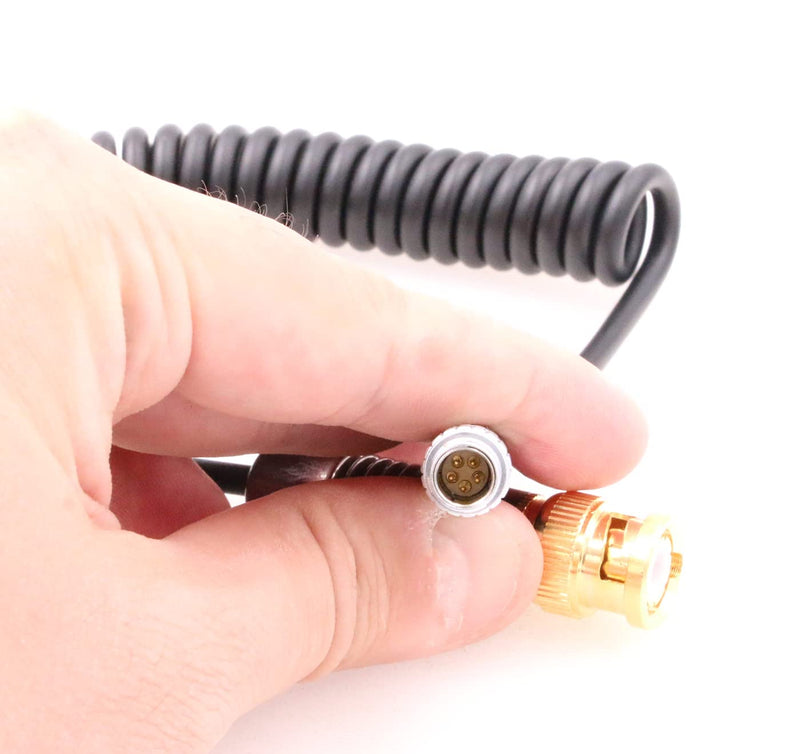 [Australia - AusPower] - ZBLZGP Timecode Sync Cable| BNC to 5 Pin SMPTE Timecode Cable for ARRI Alexa Mini/XT Camera| Sound Devices ZAXCOM coiled cable 