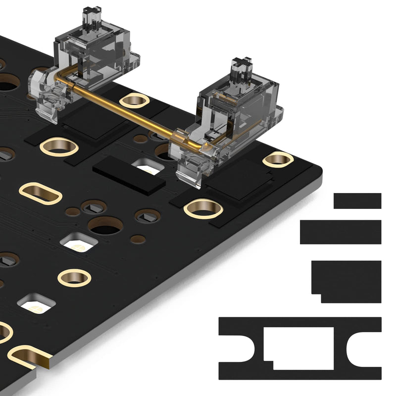 [Australia - AusPower] - RUNJRX Poron Keyboard Screw-in Stabilizer Films Kits, Poron Keyboard PCB Stabilizer Pads 20Pcs for Customized Keyboard with Tweezers. 