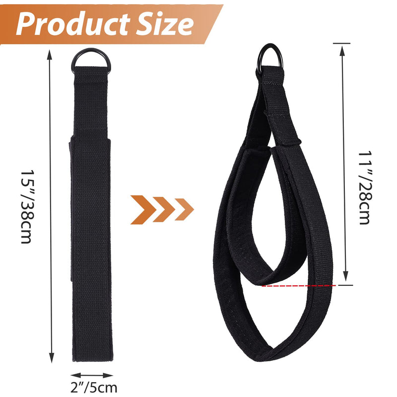 [Australia - AusPower] - TOBWOLF 2PCS Pilates Double Loop Straps for Reformer, Feet Fitness Equipment Straps, Double Padded D-Ring Loops, Yoga Double Loop Straps Handle Straps, Pilates Reformer Accessories for Home and Gym 