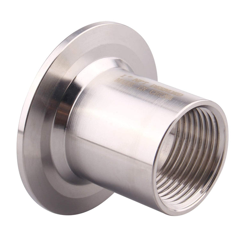 [Australia - AusPower] - DERNORD Sanitary Female Threaded Pipe Fitting to 2 Inch TRI CLAMP OD 64mm Ferrule (Pipe Size: 1" NPT （2 Inch Tri clamp）) Pipe Size: 1" NPT （2 Inch Tri clamp） 