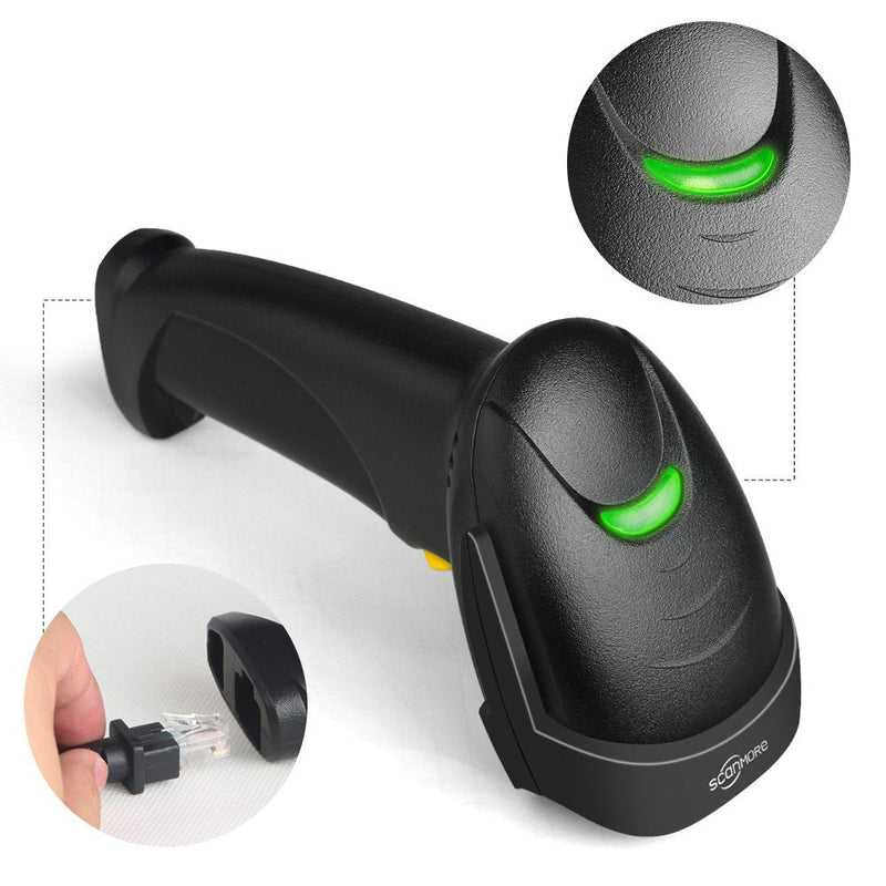 [Australia - AusPower] - Handheld USB Barcode Scanner Wired Automatic 1D Bar Code Reader for Supermarket, Convenience Store, Warehouse 