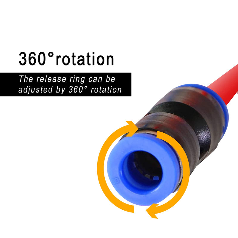 [Australia - AusPower] - 80Pcs Straight Push in Connectors Quick Release Pneumatic Connectors Air Line Quick Connect Fittings Kit for 1/4 5/16 3/8 1/2 inch Tube OD 