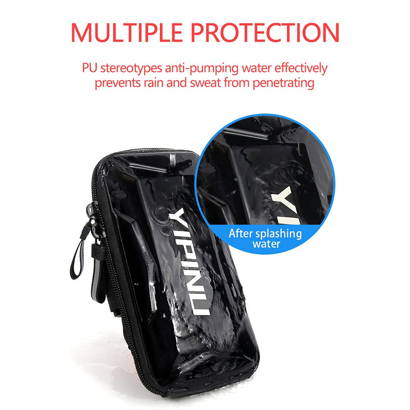 [Australia - AusPower] - Dxyufazhe Outdoor Sports Multifunctional Armband Waterproof Running Sports Fitness Mobile Arm Bag, Compatible with iPhone 11 Pro Max 11 XS XR 8, Galaxy S20 S10 S9 Plus for Men & Women (Black) Black 