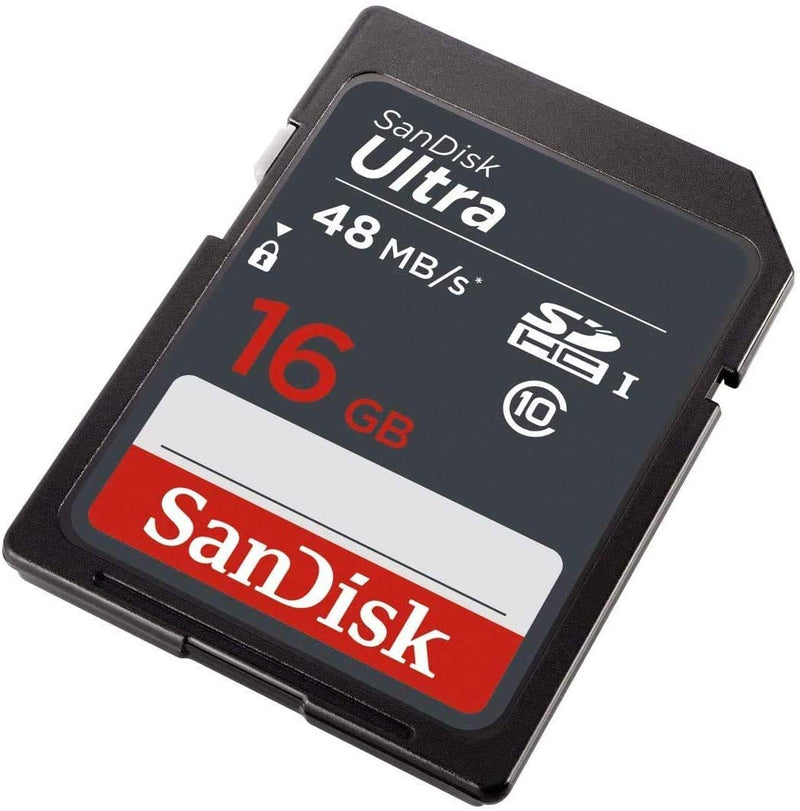 [Australia - AusPower] - 5 Pack - SanDisk Ultra 16GB SD SDHC Memory Flash Card UHS-I Class 10 Read Speed up to 48MB/s 320X SDSDUNB-016G-GN3IN Wholesale Lot + (5 Cases) 5 Pack (16GB) 
