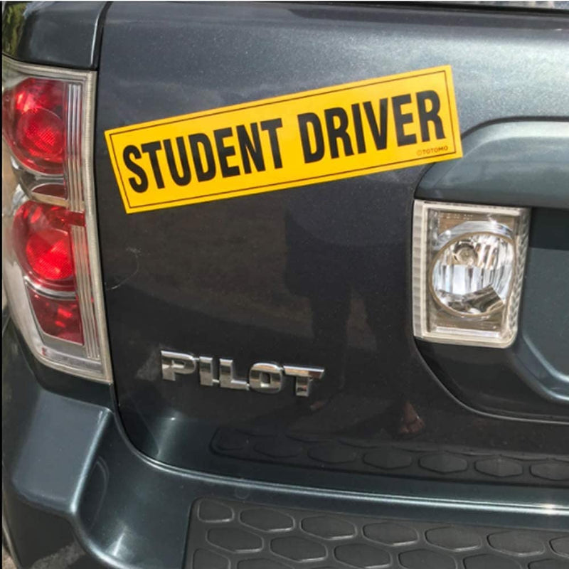 [Australia - AusPower] - TOTOMO Student Driver Magnet for Car Sign - Large 12"x3" Magnetic Reflective Vehicle Safety for New Rookie Learner Drivers Removable Bumper Sticker Please Be Patient (2 Pack) 2 