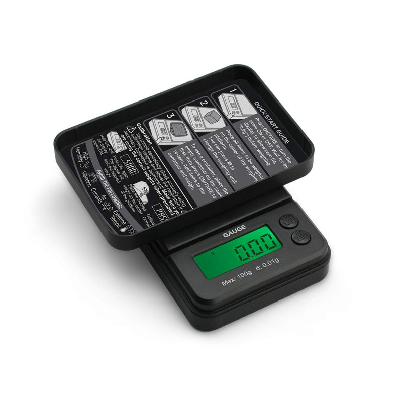 [Australia - AusPower] - Truweigh GAUGE Digital Mini Scale - (100g x 0.01g - Black) - Digital Travel Scale - Mini Digital Scale - Small Pocket Size Scale - Traveling Scales Digital Weight - Travel Digital Kitchen Scale 