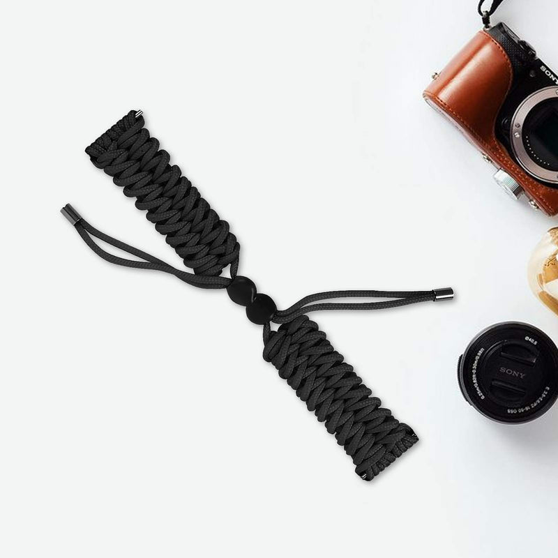 [Australia - AusPower] - FitTurn Bands Compatible with Amazfit GTS 3/GTS 2e/GTS 2 Mini/GTR 42mm, 20MM Band Replacement Woven Nylon Friendship Rope Adjustable Survival Weave Watch Straps Bracelet for Amazfit Bip/Bip S/Bip Lite Black 