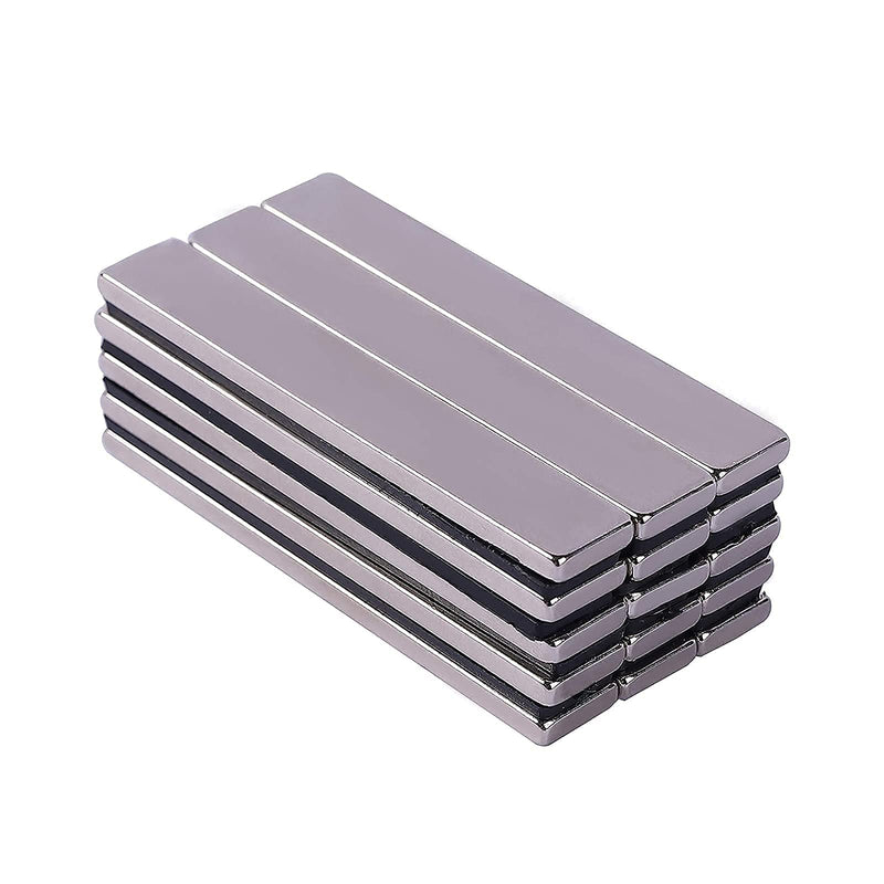 [Australia - AusPower] - 15 Pack Neodymium Bar Magnets, High Strength Rare-Earth Magnets for Crafts, DIY,Office,Fridge,and Science Education-60 x 10 x 3 mm 15 