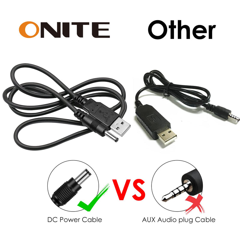 [Australia - AusPower] - Onite 2pcs of 6.6ft 2m USB to DC 3.5x1.35mm Barrel Jack Power Cable Plugs Power Cord for USB Lights, USB Fans, Cartoon Watches, Radiators, 5V Mini Speakers, USB HUB 