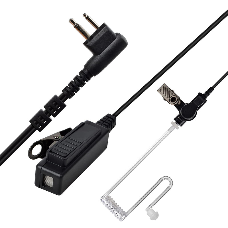 [Australia - AusPower] - UAYESOK Acoustic Tube Walkie Talkie Earpiece with Mic 2 Pin Headset Surveillance Kit for Motorola CP110 CP185 CP200 CP200D CLS1110 CLS1410 Yaesu FT-65R Two Way Radio (2 Pack) 