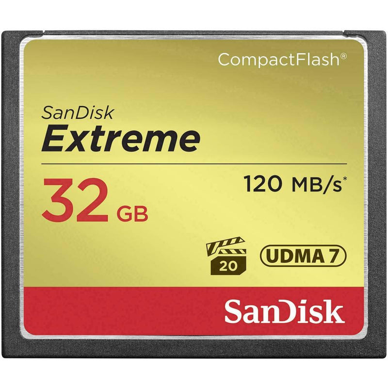 [Australia - AusPower] - SanDisk Extreme 32GB Compact Flash Memory Card UDMA 7 Speed Up To 120MB/s SDCFXS-032G-A46 