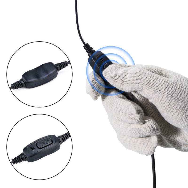 [Australia - AusPower] - Retevis Walkie Talkie Earpiece with Mic, 2 Pin Acoustic Tube Headset, Compatible with Retevis RT22 RT21 H-777 RT68 pxton Arcshell Two Way Radios, Security 2 Way Radio Headset with Coil Design(10 Pack) 