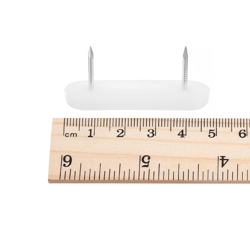 [Australia - AusPower] - uxcell Nail on Furniture Glides, 20pcs Plastic Double Pins Furniture Sliders Chair Leg Feet Pads Glide Nails 20 