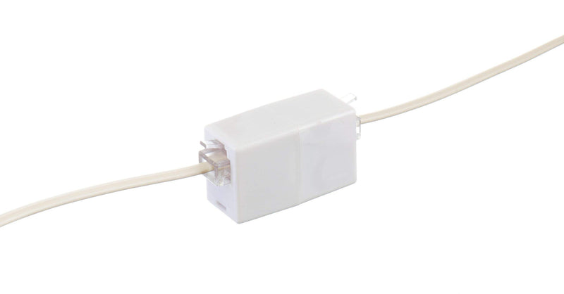 [Australia - AusPower] - Telephone Cord Coupler - Landline Phone In Line Coupler - 4 Conductor (2) Telephone Lines - 3 Pack (WHITE) Phone Coupler White, 3 Pack 