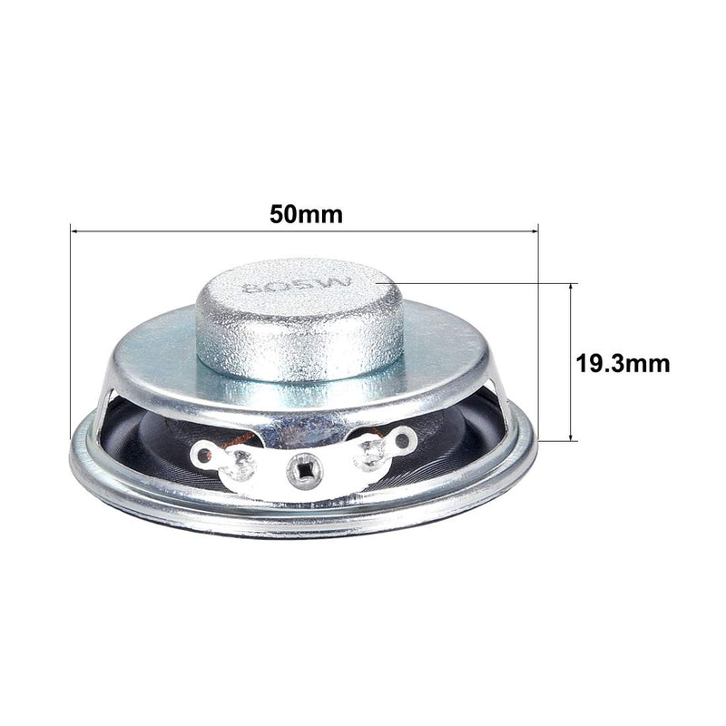 [Australia - AusPower] - uxcell 5W 8 Ohm DIY Speaker 50mm Round Shape Replacement Loudspeaker 
