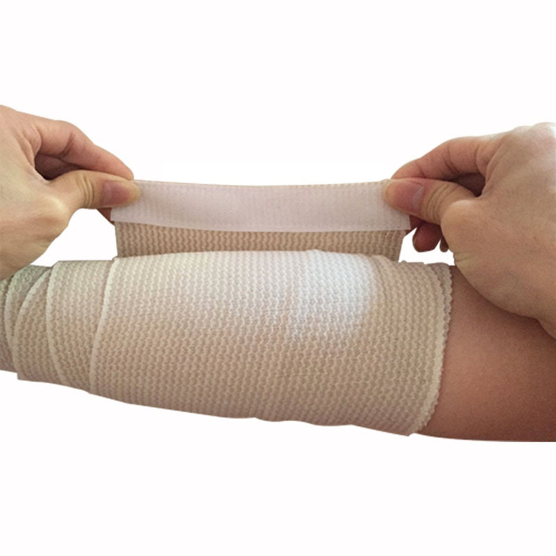 [Australia - AusPower] - ZJCCTO Elastic Bandage 2 Pack. 6 Inches Wide x (13 to 15 ft. when stretched) with Hook and Loop on Both Ends, Latex Free Bandage. Perfect Compression Wrap for Varicose Veins,Sprained Ankle 2 Count (Pack of 1) 