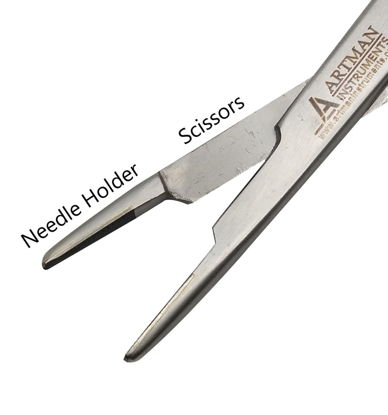 [Australia - AusPower] - Olsen HEGAR Needle Holder, Needle Driver with Scissors Cutting Edges, 6 inches with Tungsten Carbide ARTMAN Brand 