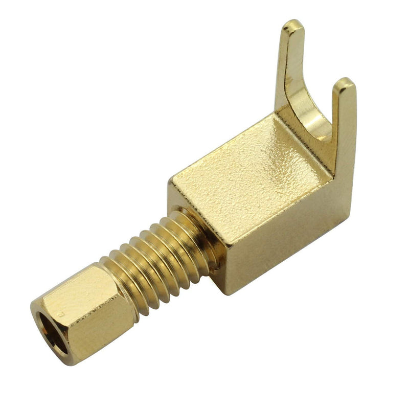 [Australia - AusPower] - 8 PCS Speaker Cable Connector, Hi-end Banana to Spade Adapter Plug Speaker Cable Wire Right Angle Spade Fork and Binding Post Connector HiFi Gold 
