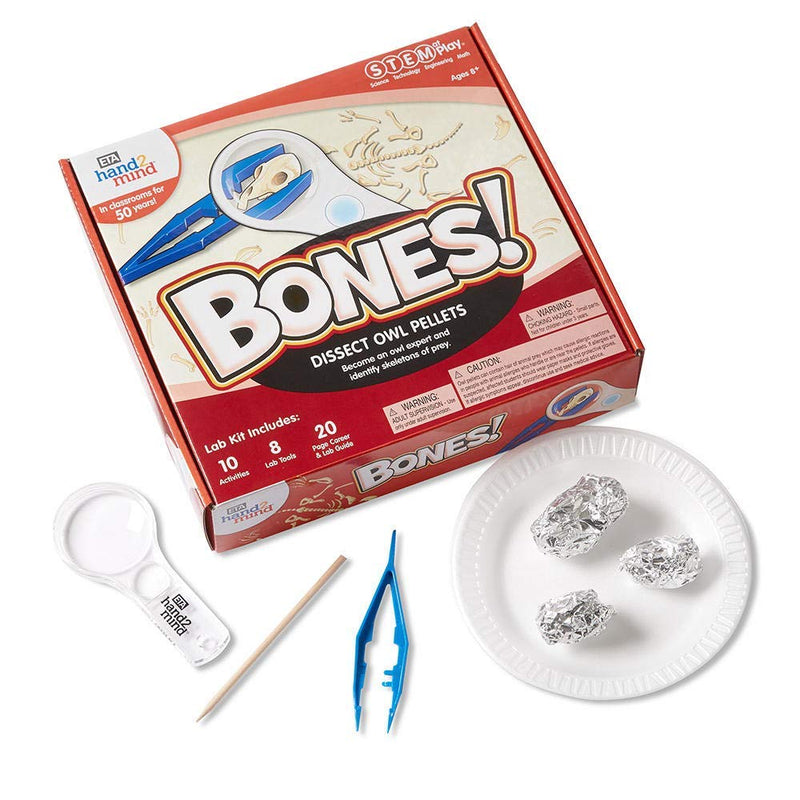 [Australia - AusPower] - hand2mind Animal Science Kit for Kids 8-12, Kids Science Kit with Fact-Filled Guide, Learn About Animal Biology and Dissect Owl Pellets, STEM Toys, 10 Science Experiments 