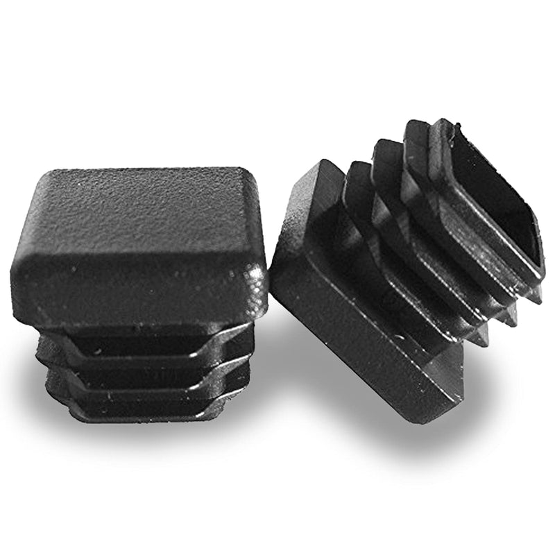 [Australia - AusPower] - Prescott Plastics 3/4" - 0.75" Square Plastic Hole Plugs, Inserts, Black End Caps for Metal Tubing, Fences, Glide Protection from Chair Legs and Furnitures (10 Pack) 10 