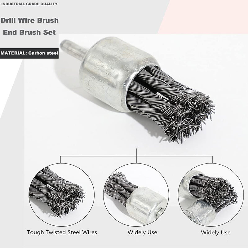 [Australia - AusPower] - Mixiflor 9 Pack Wire Wheels Brush, Sizes 0.8" 1" 1.2", Knotted and Wire End Brush, for Derusting, Paint Removal, Deburring. Fast, Easy for Angle Grinder, Pneumatic - 2.75 Inch 