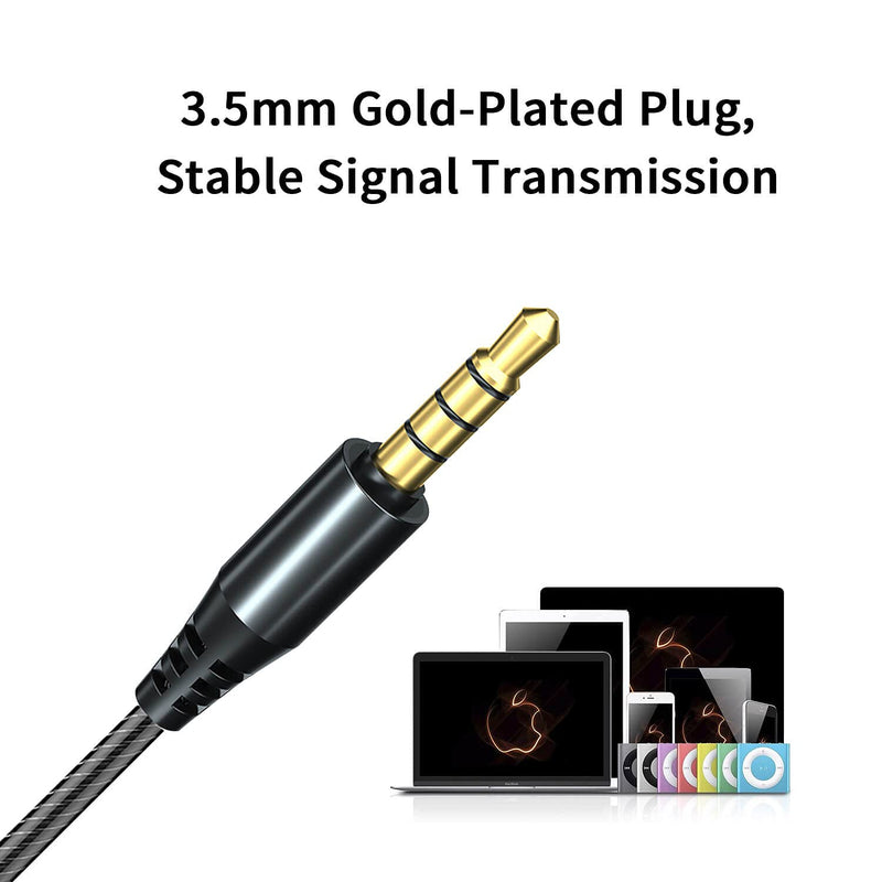 [Australia - AusPower] - Holiper Wired Headphones Dual Drivers with Mic 3.5mm Jack 1.2m Cord in Ear Buds, Wired Earphones Rich Bass Noise Isolation Volume Control 3D Stereo Earbuds for Phones Laptop PC Tablet MP3 Player 