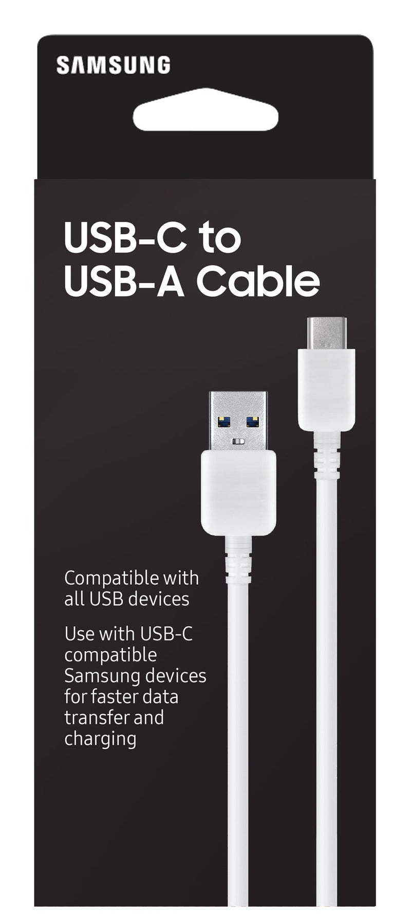 [Australia - AusPower] - Samsung EP-DN930CWEGUS USB-C to USB-A Sync and Transfer Cable, 1 Meter, Retail Packaging, White 