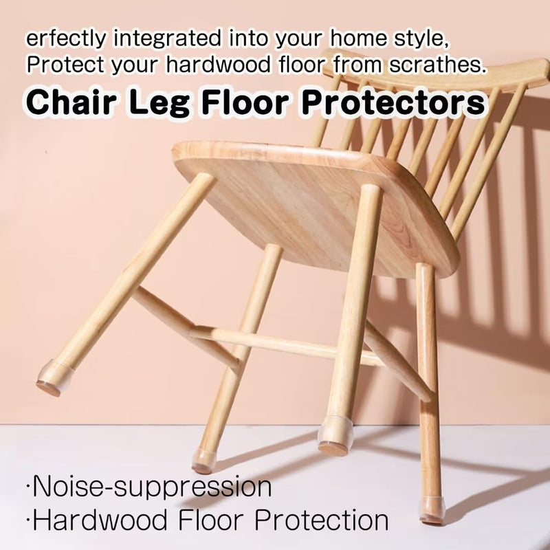 [Australia - AusPower] - 16Pcs Chair Leg Floor Protectors Chair feet Silicone caps Furniture Pads Hardwood Floors Felt Protectors Table feet Covers Non Slip, Anti Scratches, S,Round,Black Round S-Black 