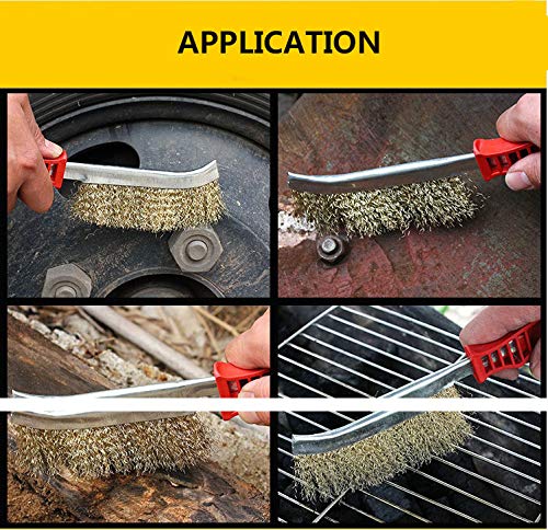 [Australia - AusPower] - Modell 3pcs Wire Scratch Brushes Set Carbon Steel and Stainless Steel Wire Brush for Automotive, Cleaning Welding Slag and Rust 