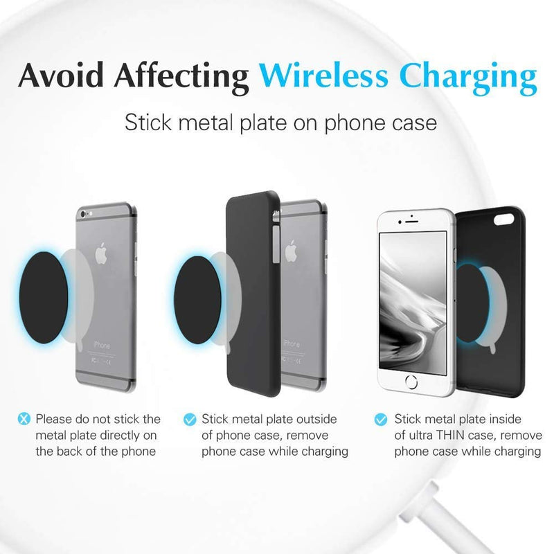 [Australia - AusPower] - VOLPORT Mount Metal Plates Replacement 6pcs for Magnetic Phone Magnet Car Mount, Phone 3M Strong MagicPlate Metal Disc Sticker Adhesive Round for Magnet Cell Phone Holder Grip(Pops Stand Not Included) 