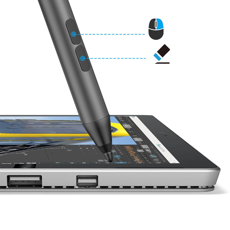 [Australia - AusPower] - Pen for Microsoft Surface Go 2 10.5 Touchscreen Latest Model Work with Microsoft Surface Laptop – Grey 