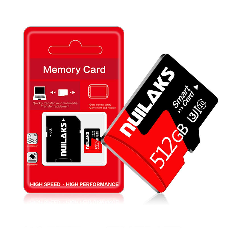 [Australia - AusPower] - 512GB Micro SD Card C10 MicroSD Cards High Speed Memory Card for Wyze, GoPro,Smartphone,Digital Camera,Tablet and Drone 