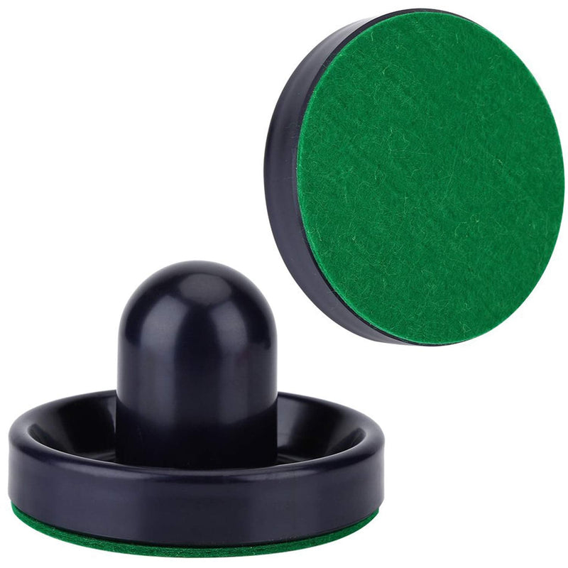 [Australia - AusPower] - ONE250 Air Hockey Pushers and Red Air Hockey Pucks, Goal Handles Paddles Replacement Accessories for Game Tables (4 Striker, 4 Puck Pack) Black 
