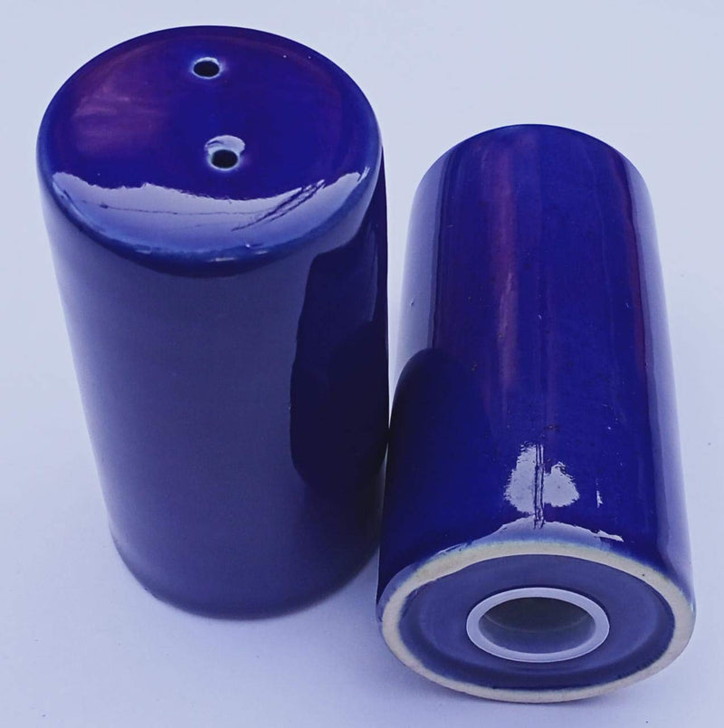 [Australia - AusPower] - Salt & Pepper Shakers - Vintage Ceramic Salt & Pepper Shaker Set - Retro Farmhouse Home Decorative Jar Dispenser for Kitchen Blue (Set of 2) 