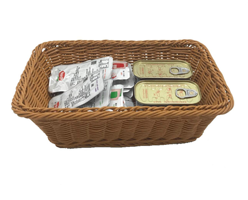 [Australia - AusPower] - 12" Wicker Bread Basket, Woven Tabletop Food Fruit Vegetables Serving, Restaurant Serving Basket (12X8X4 inch) 12X8X4 inch 