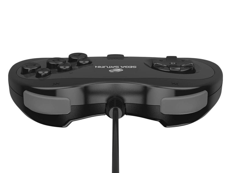 [Australia - AusPower] - Retro-Bit Official Sega Saturn USB Controller Pad (Model 2) for Sega Genesis Mini, PS3, PC, Mac, Steam, Switch - USB Port (Black) 