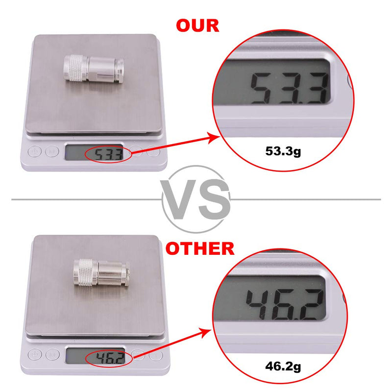 [Australia - AusPower] - XRDS -RF N Male Connectors Plug Attach Adapter Coax Connector for LMR400/RG8/Belden 9913/KMR400 RF Coaxial Cable 5pack (NOT for TV) 