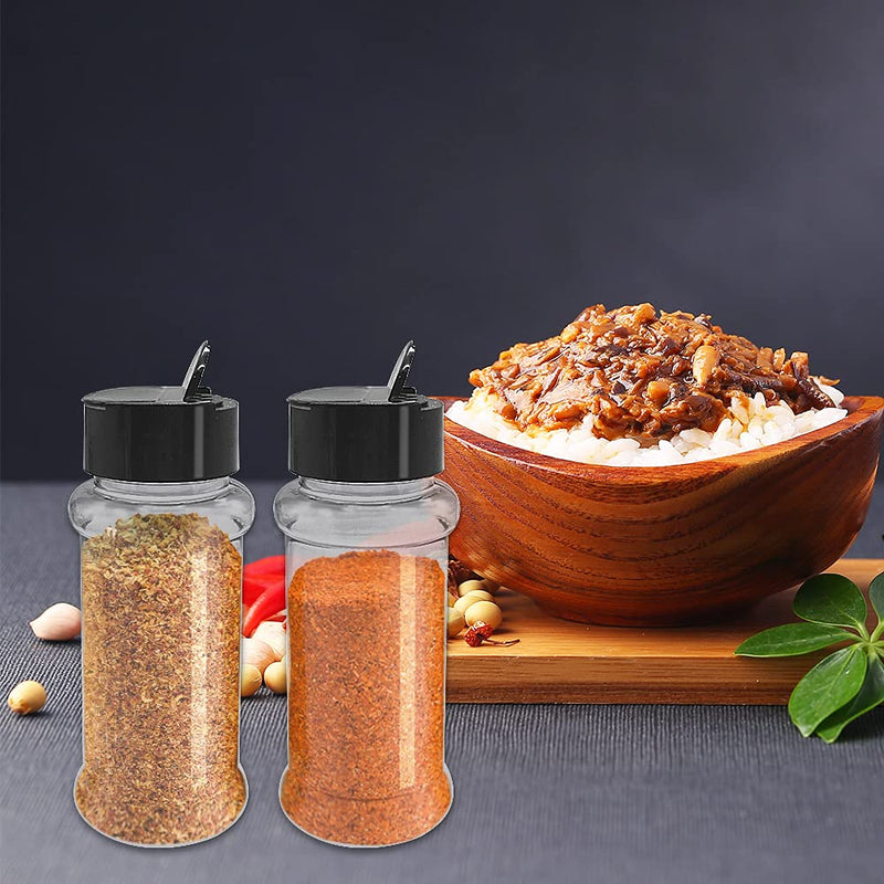 [Australia - AusPower] - 16 Pack 3.5 oz Plastic Spice Jars,Empty Seasoning Bottles Containers with Shaker Lids for Storing Spice,Salt,Herbs,Powder 